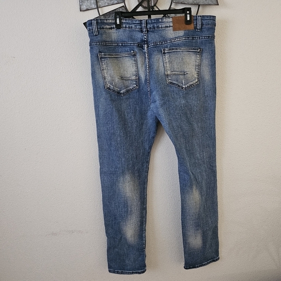 Waimea Men's Distressed Slimmer Fif Blue Jeans Size 40/32 . - Picture 10 of 12